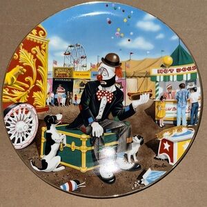 Vintage 1982 Ron Lee Carnival Clown Decorative Plate